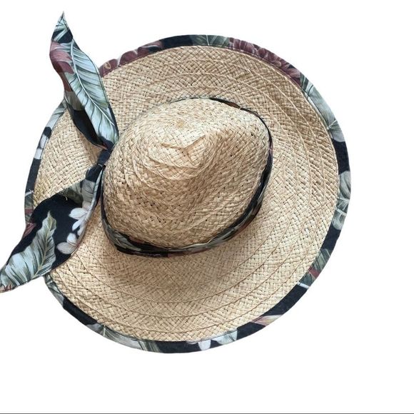 🌸 Original Panama Jack Tropical Band Straw Hat 🌸 - Picture 2 of 5